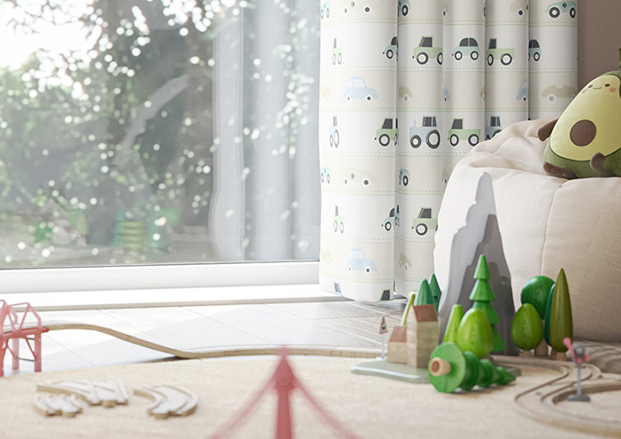 Brum Brum, Neutral - Made to Measure Curtains - Image 5